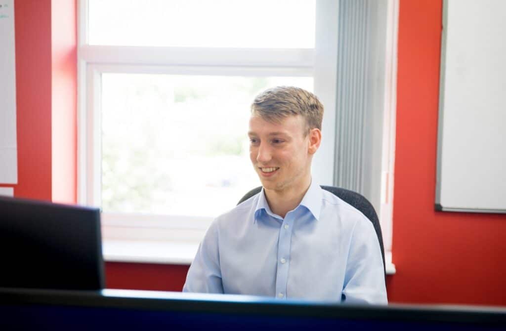 Matt worker at Back Office Support smiling